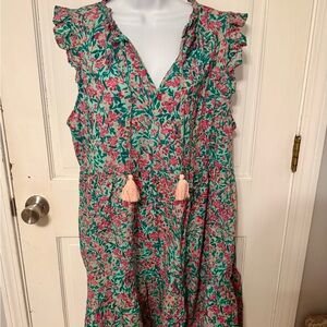 J. Crew Multicolor Floral Cover Up Dress